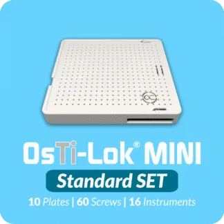OsTi-Lok MINI Standard Set.  10 Plates + 60 Screws + Instruments