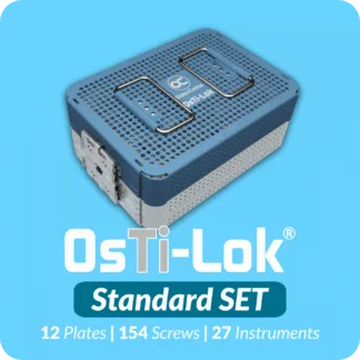 OsTi-Lok Fracture Standard Set. 12 Fracture Plates + 154 Screws + Instruments