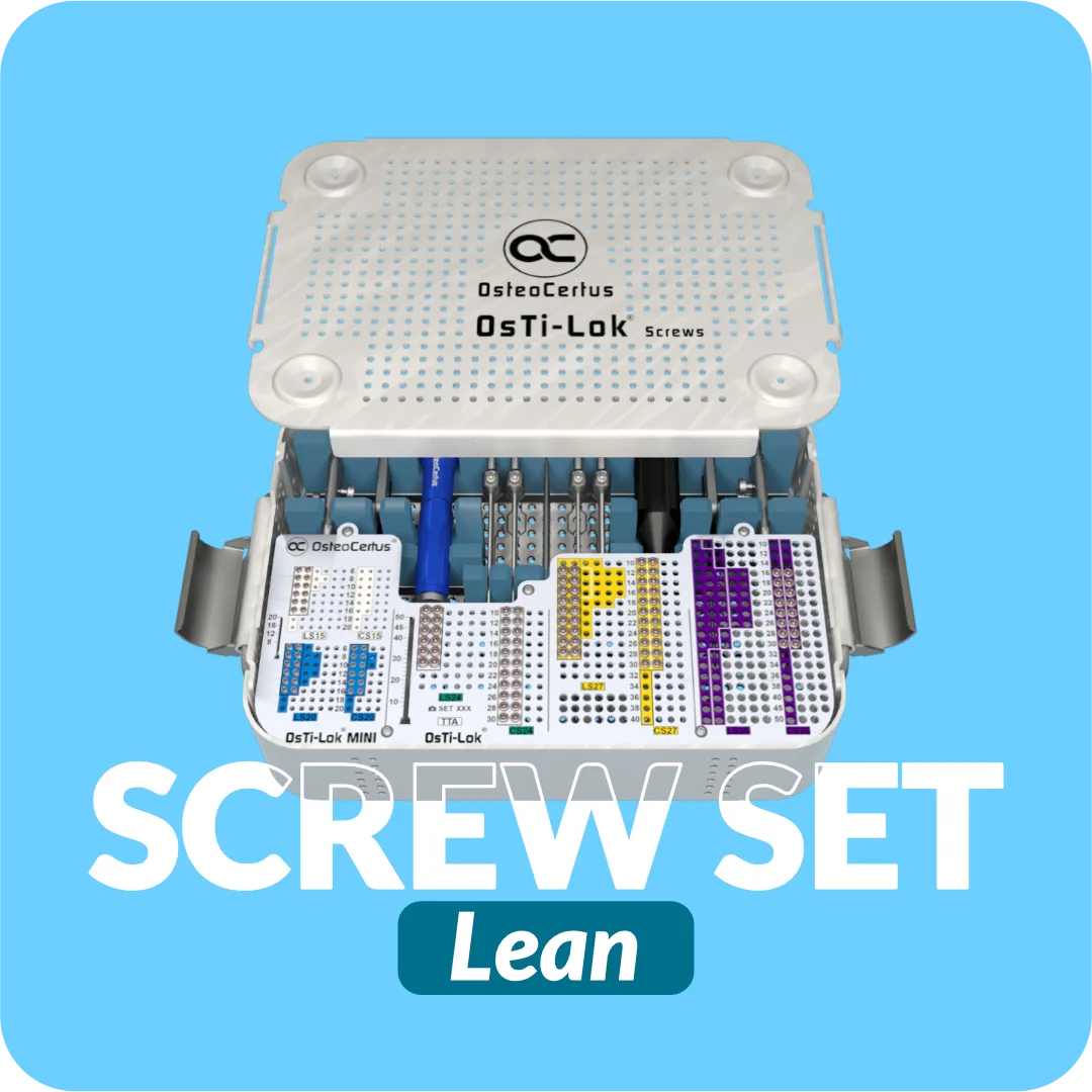 SSet-LN - Screw Lean Set  (89 OL Screws, 49 MINI Screws, Instruments)