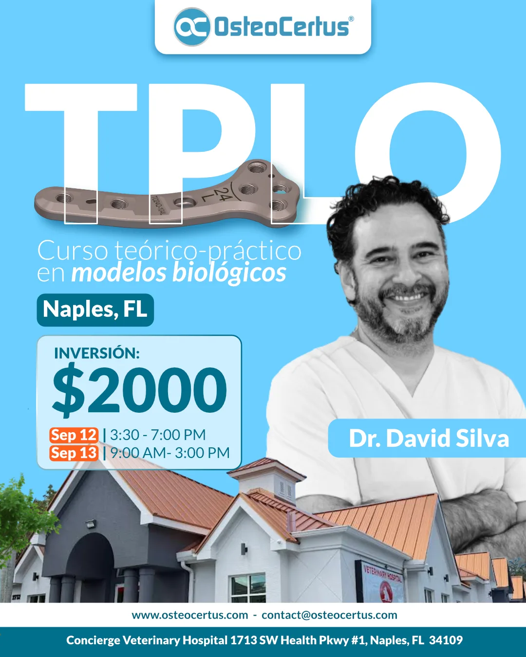 NAP26 — 🦴 Curso de TPLO con modelos biológicos, Naples, FL